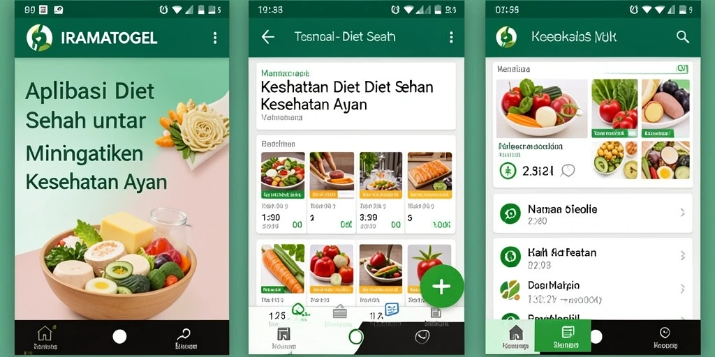 Antarmuka intuitif dari IRAMATOGEL untuk diet sehat.