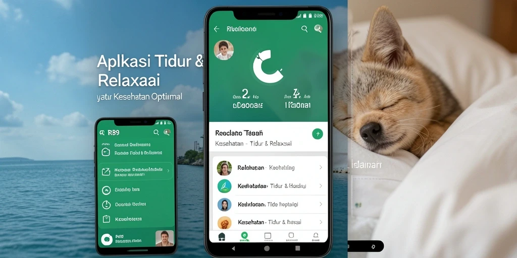 Tampilan antarmuka RR89 yang menenangkan untuk tidur dan relaksasi.