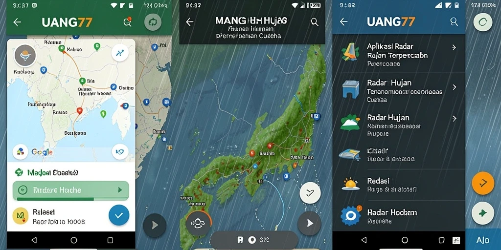 Tampilan antarmuka radar hujan UANG77 yang informatif dan user-friendly.